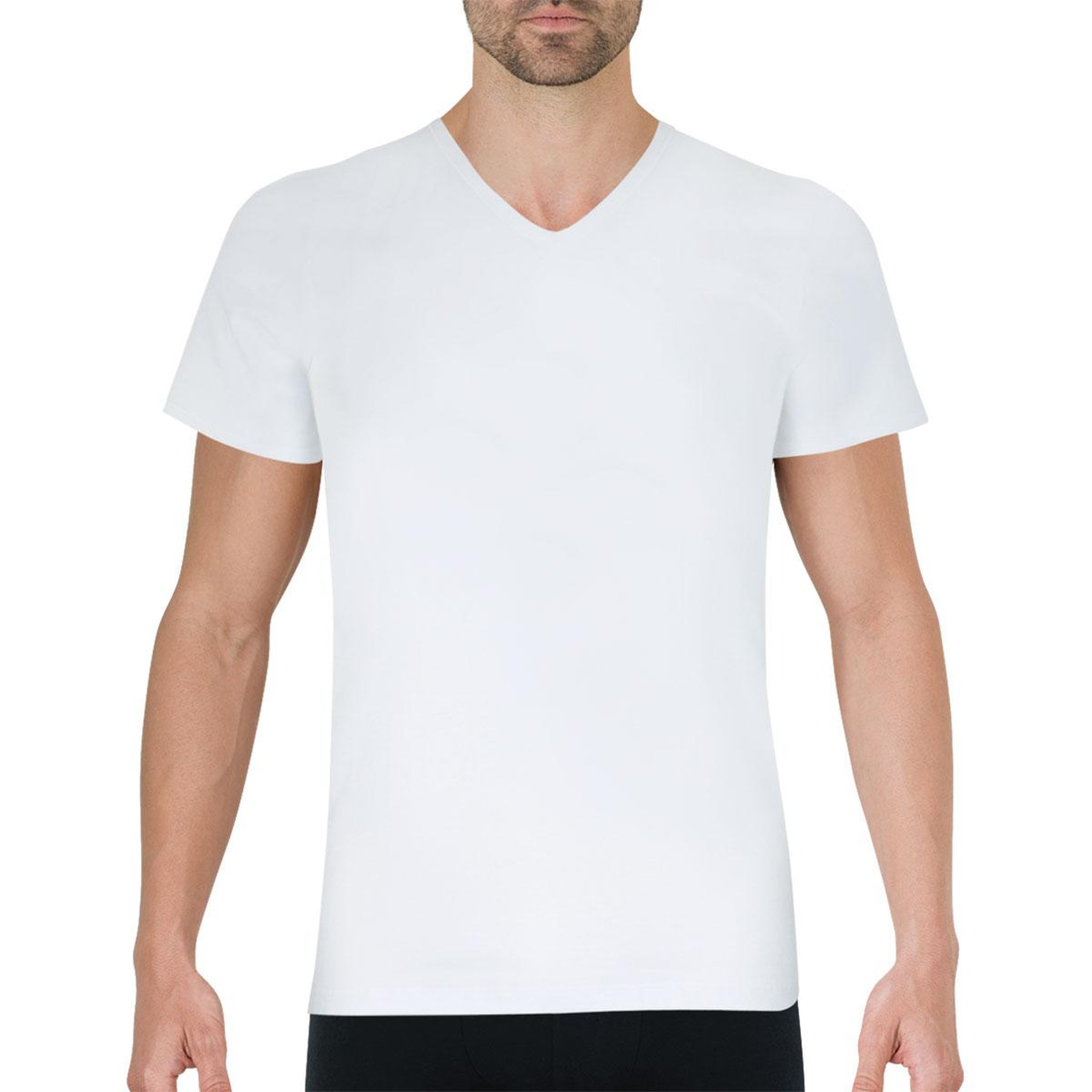 Voir la diapositive 1 : Eminence Tee-shirt col V Pur coton Premium