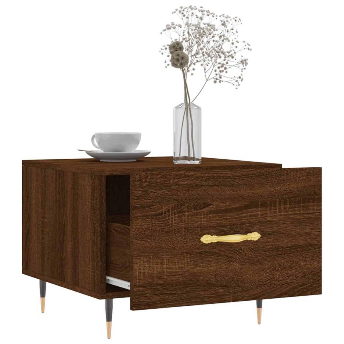 VIDAXL Table basse Chene marron 50x50x40 cm Bois d'ingenierie
