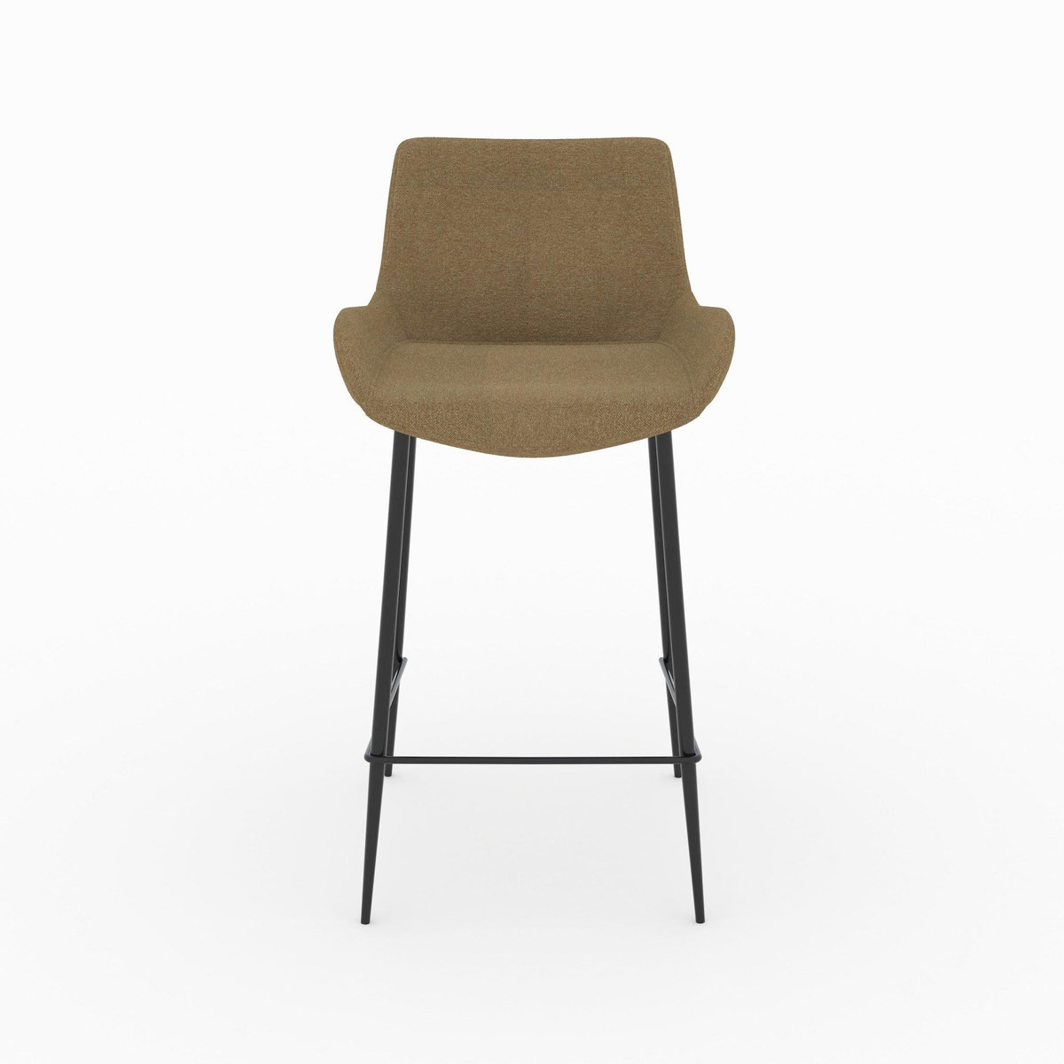 Rendez vous déco Lot de 2 chaises pour îlot central en tissu jaune 65 cm-Pirata