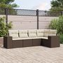 Voir la diapositive 1 : VIDAXL Salon de jardin avec coussins 5 pcs marron resine tressee