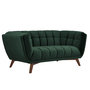 Voir la diapositive 6 : Rendez vous déco Canapé 3 places en velours vert foncé - Mona