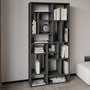 Voir la diapositive 3 : Habitat et Jardin Bibliothèque en bois  Nicola  - 90 x 30 x 180 cm - Gris anthracite