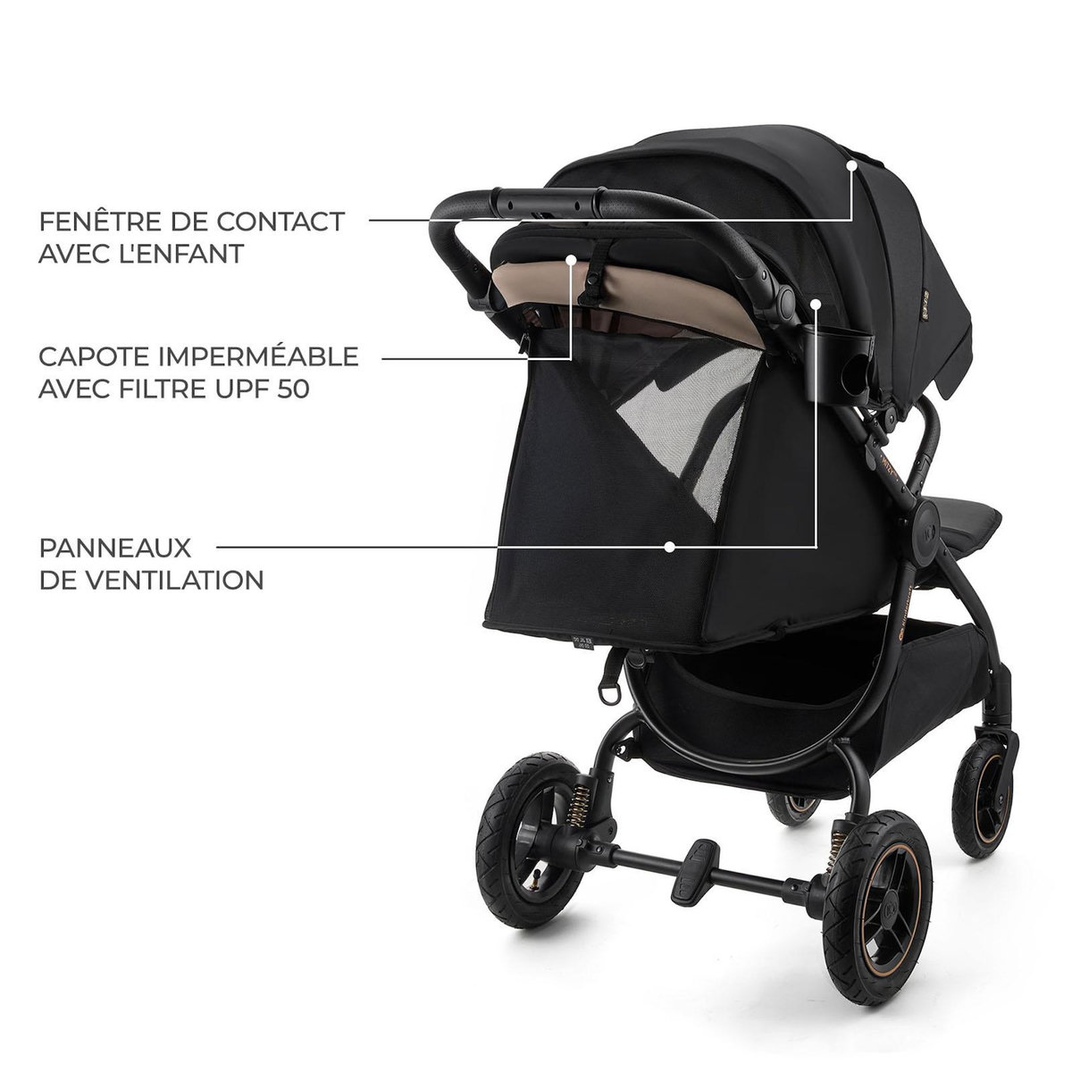 KINDERKRAFT Poussette canne compacte légère 27 kg