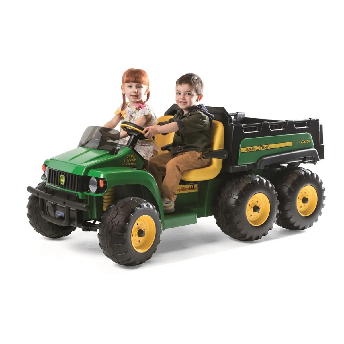 Tracteur électrique pour enfants John Deere 12 volts avec bras de pelle Tracteur électrique pour enfants John Deere 12 volts avec bras de pelle