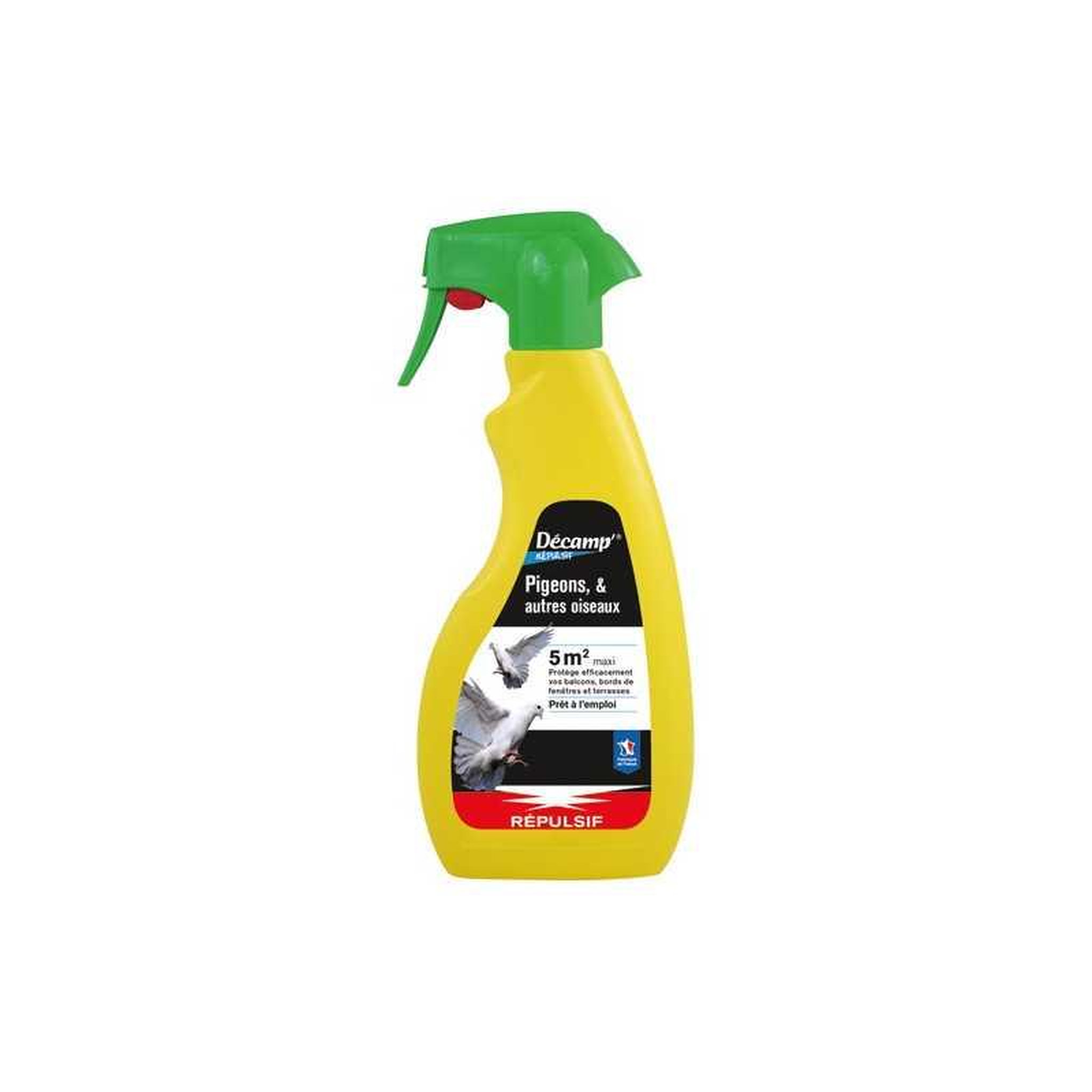 Decamp' Decamp' spray répulsif pigeons et oiseaux au géraniol, formule aqueuse, 500 ml