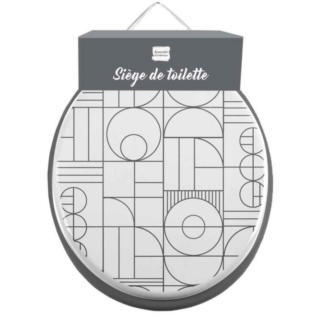 Paris Prix Abattant WC Imprimé  Metrix  47cm Gris
