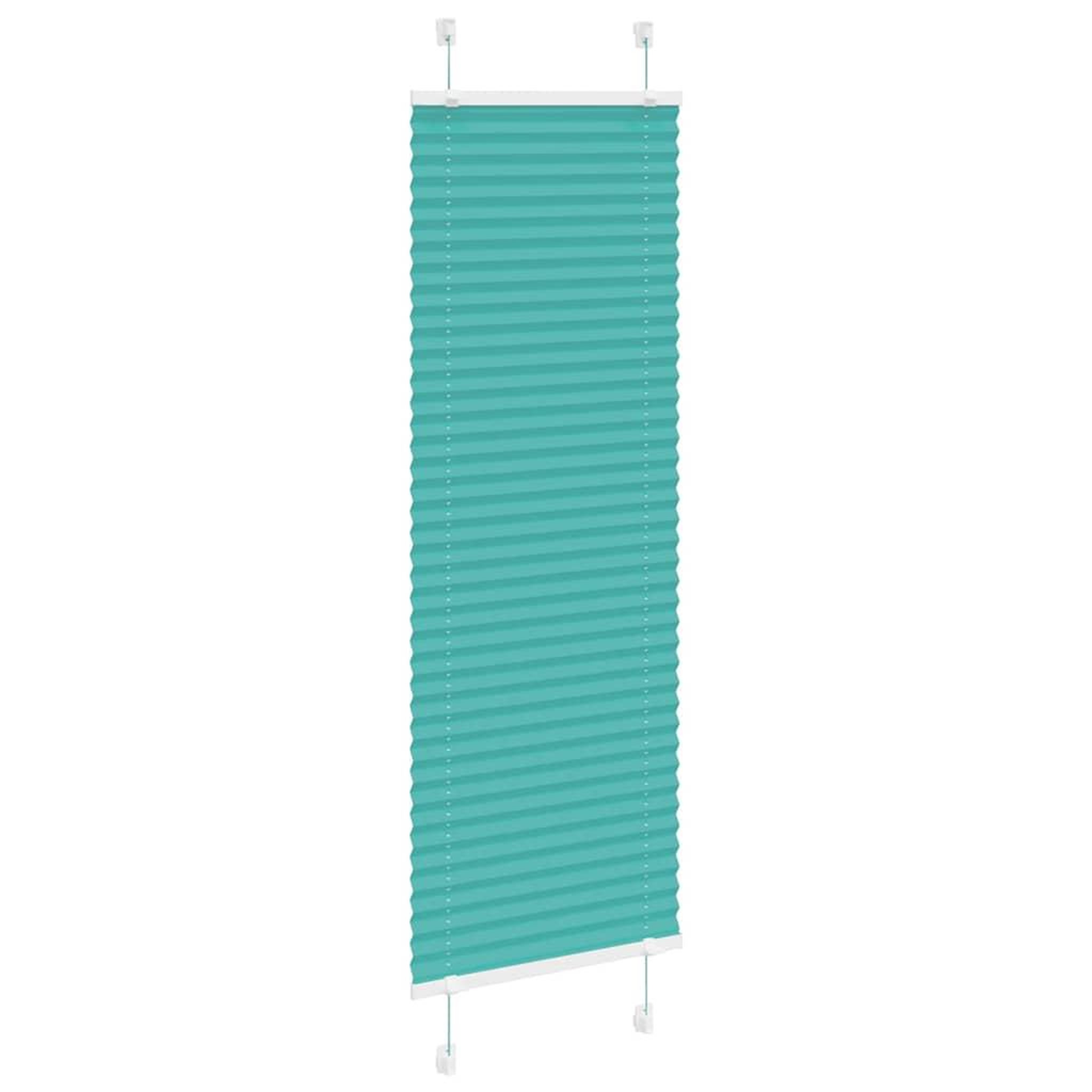 Voir la diapositive 3 : VIDAXL Store plisse vert petrole 45x100 cm largeur du tissu 44,4 cm