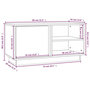 Voir la diapositive 6 : VIDAXL Meuble TV Noir 80x35x40,5 cm Bois de pin massif