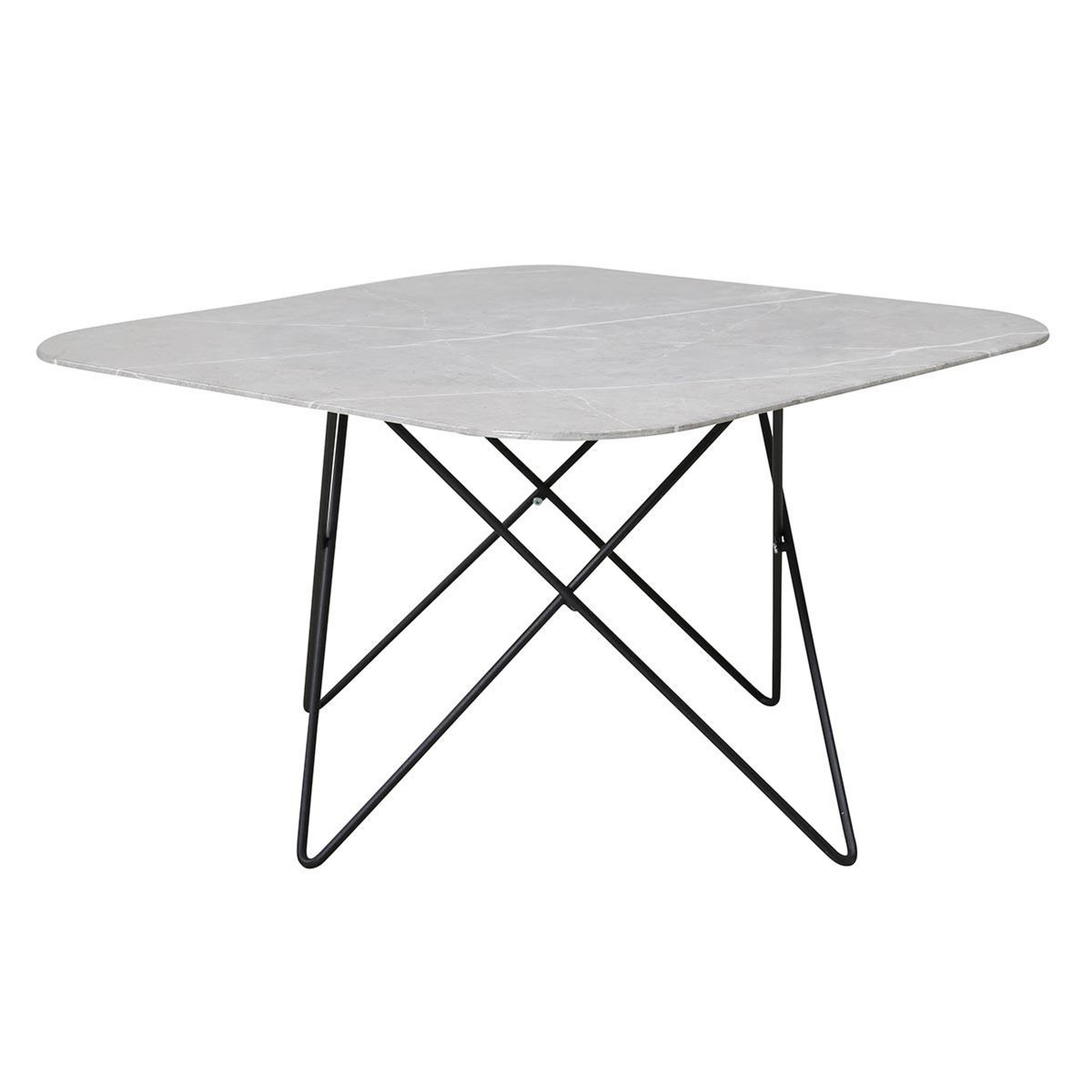 Paris Prix Table basse en verre marbré  tristar  80cm gris