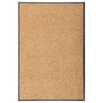 VIDAXL Paillasson lavable Creme 60x90 cm