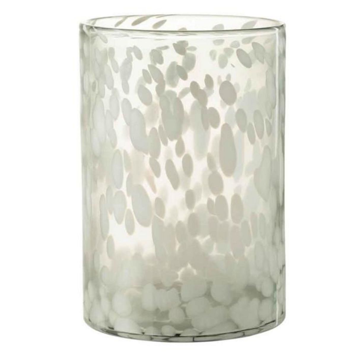 Paris Prix Photophore en Verre  Tâche  30cm Gris & Blanc