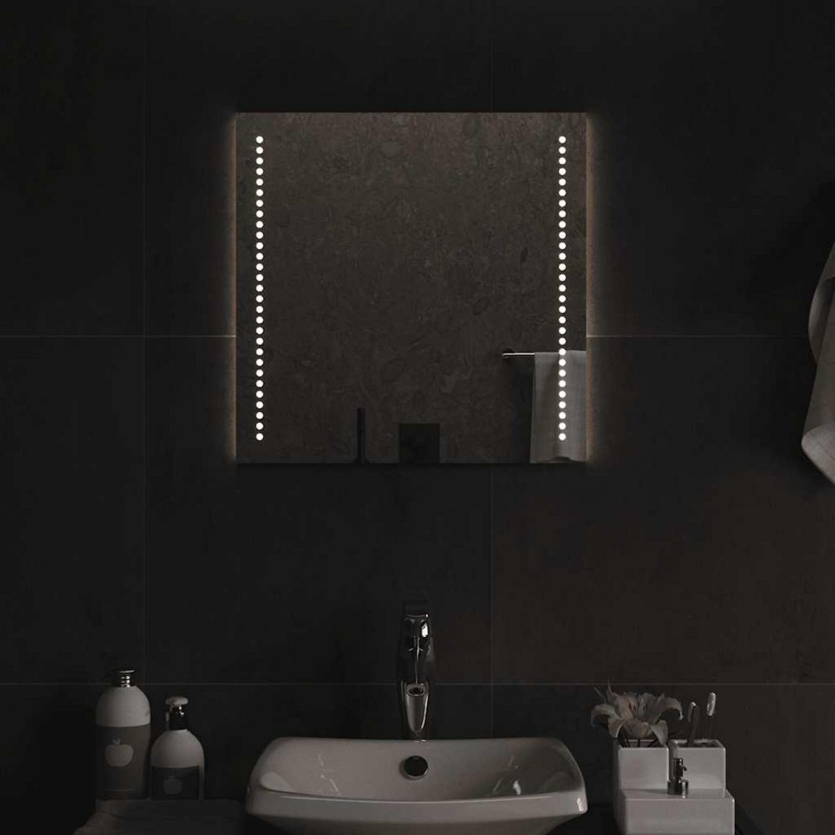 VIDAXL Miroir de salle de bain a LED 50x50 cm