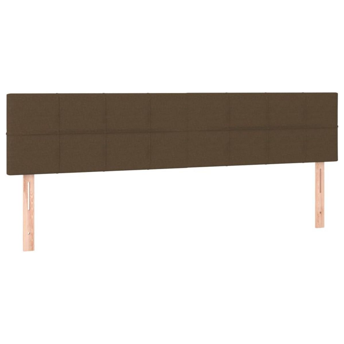 VIDAXL Tete de lit a LED Marron Fonce 180x5x78/88 cm Tissu