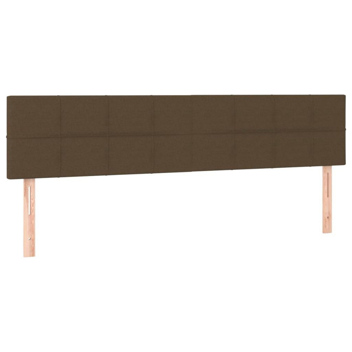 VIDAXL Tete de lit a LED Marron Fonce 180x5x78/88 cm Tissu