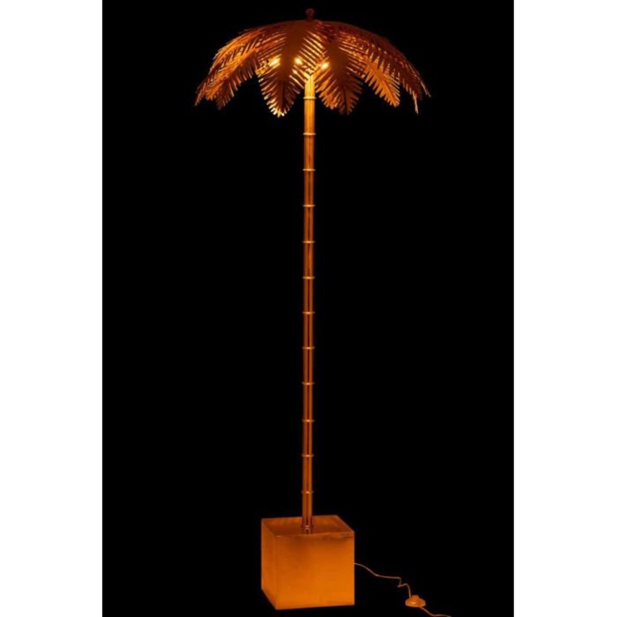 Paris Prix Lampadaire Design  Feuille de Coco  133cm Or