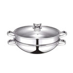 BAUMALU Wok & wok vapeur 2 en 1 32cm en inox - 343832