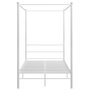 Voir la diapositive 4 : VIDAXL Cadre de lit a baldaquin sans matelas blanc 140x200 cm metal