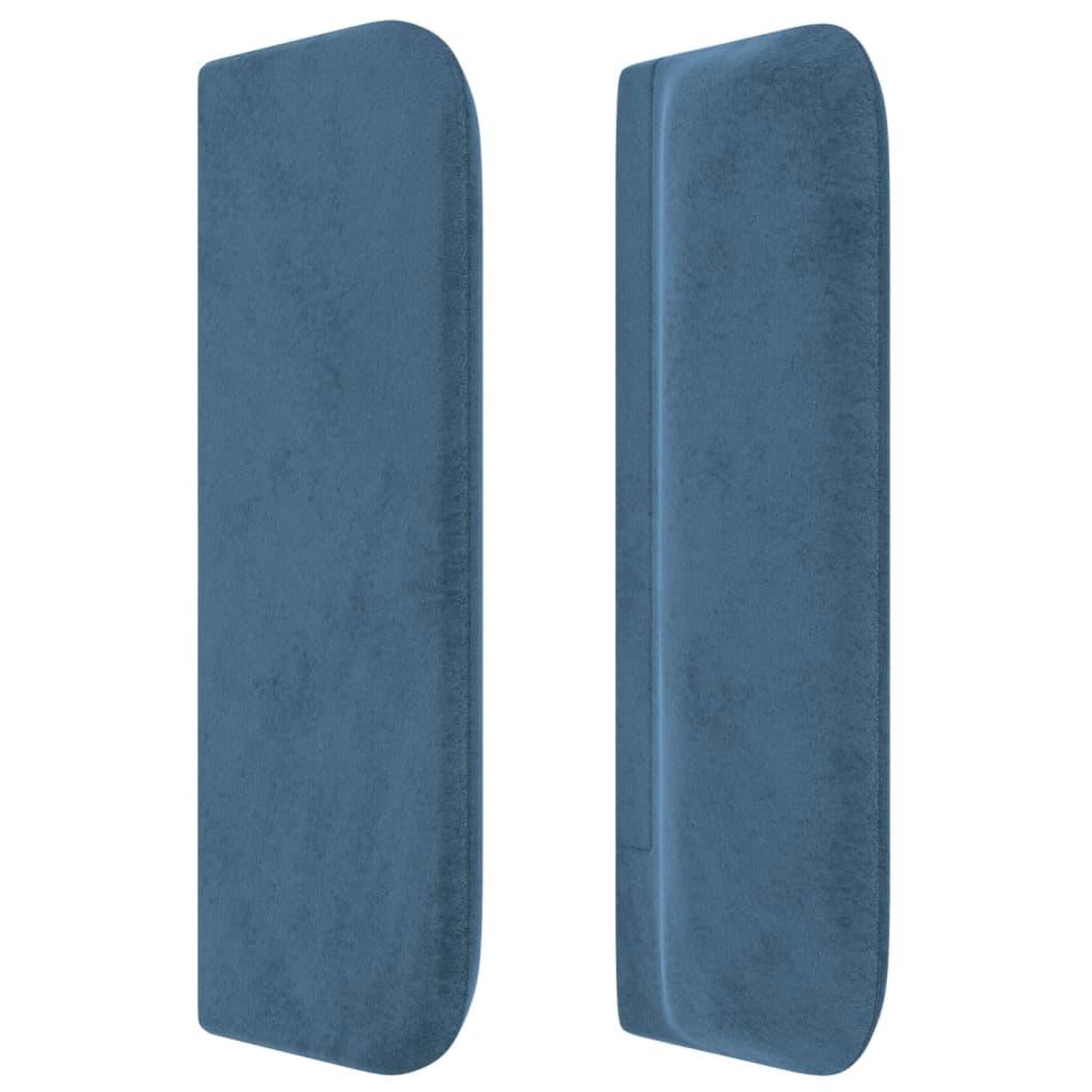 Voir la diapositive 4 : VIDAXL Tete de lit avec oreilles Bleu fonce 103x16x78/88 cm Velours