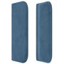 Voir la diapositive 4 : VIDAXL Tete de lit avec oreilles Bleu fonce 103x16x78/88 cm Velours