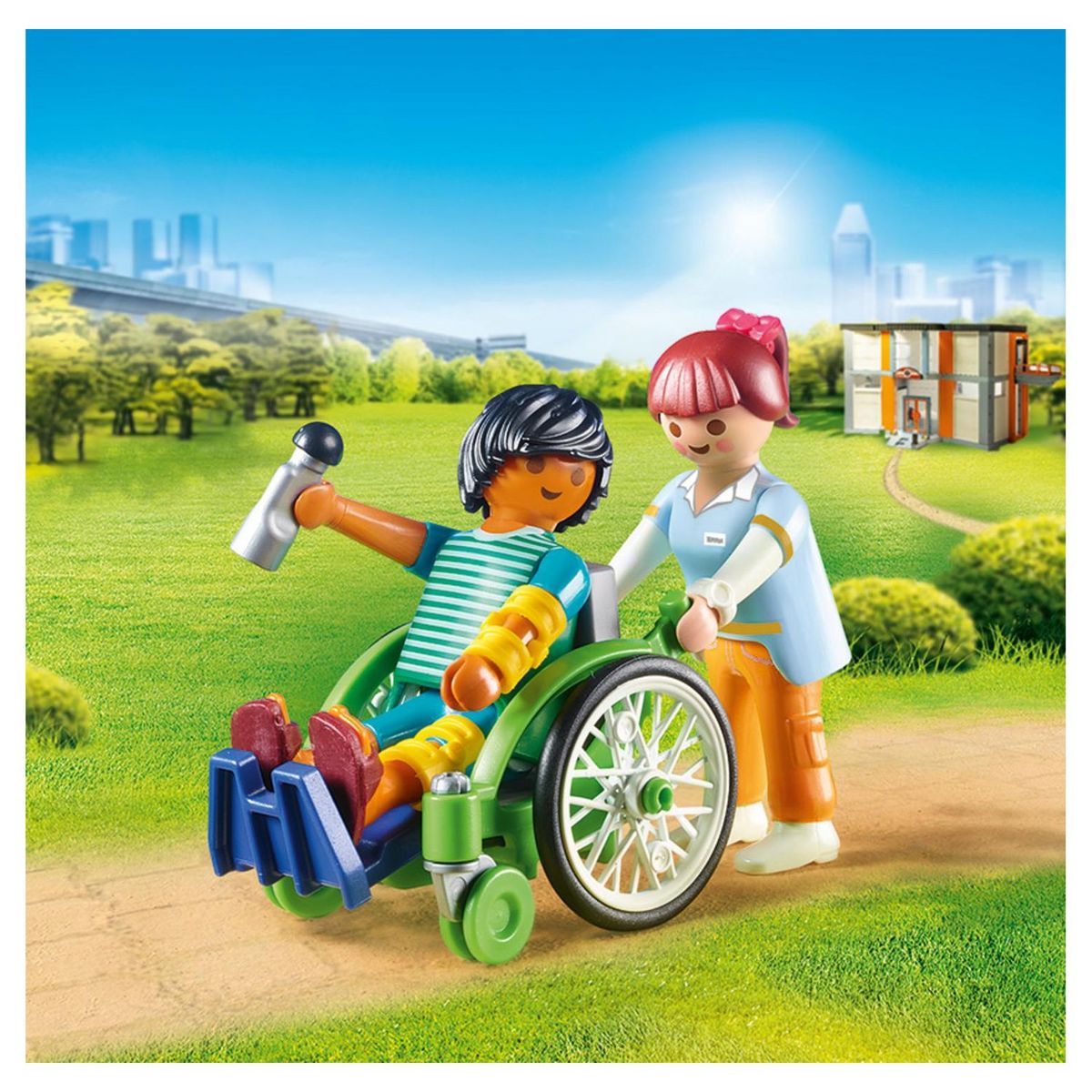 PLAYMOBIL City Life 70193 Le Patient en Fauteuil Roulant