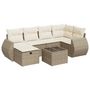 Voir la diapositive 2 : VIDAXL Salon de jardin avec coussins 7 pcs beige resine tressee