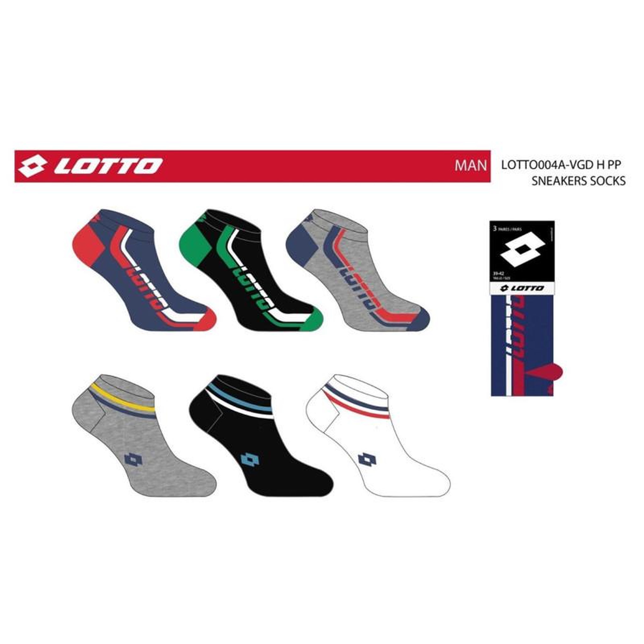 Voir la diapositive 4 : LOTTO Chaussettes Homme LOTTO