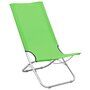 Voir la diapositive 2 : VIDAXL Chaises de plage pliables lot de 2 Vert Tissu