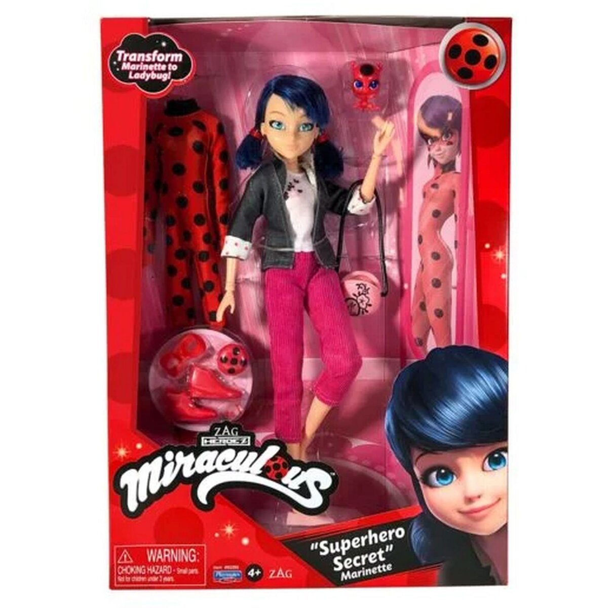 BANDAI Poupée Ladybug 26 cm et ses 2 tenues Miraculous 