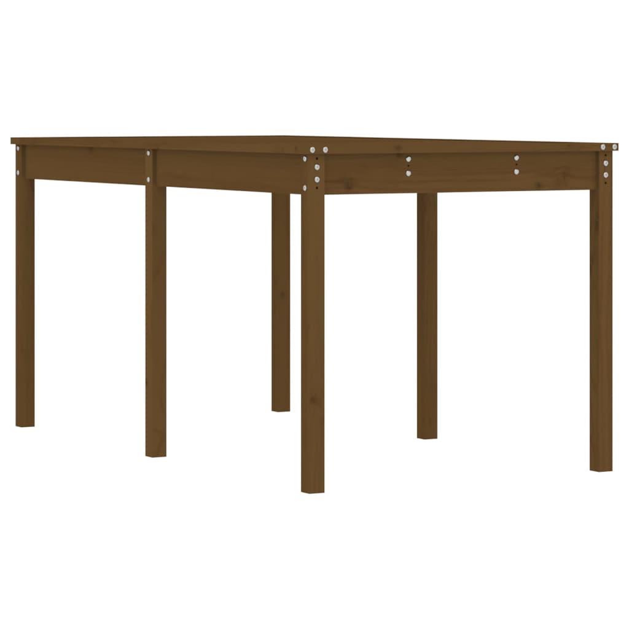Voir la diapositive 2 : VIDAXL Table de jardin marron miel 159,5x82,5x76 cm bois massif de pin