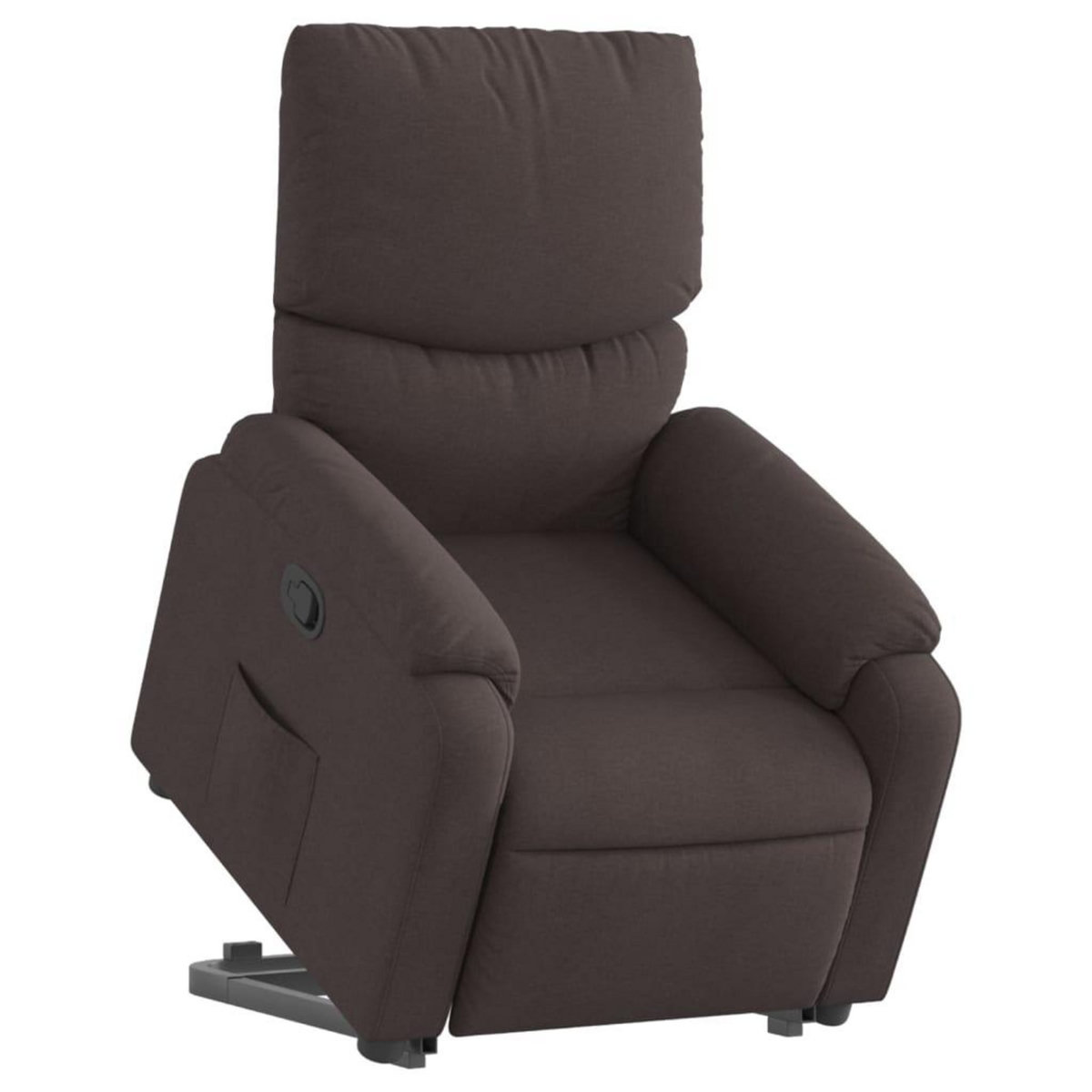 VIDAXL Fauteuil inclinable marron fonce tissu