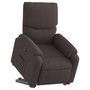 Voir la diapositive 3 : VIDAXL Fauteuil inclinable marron fonce tissu