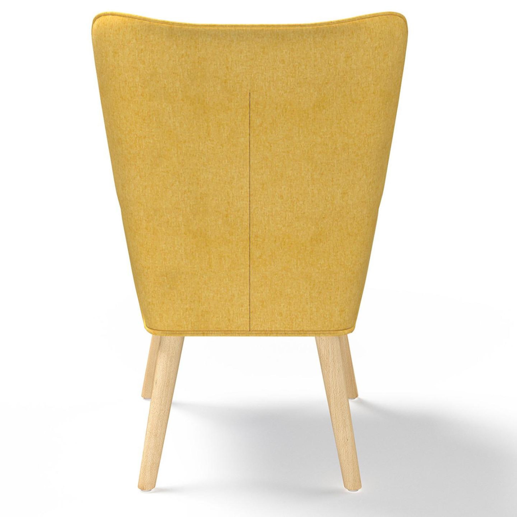 Voir la diapositive 4 : ID MARKET Fauteuil scandinave ivar en tissu jaune