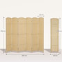 Voir la diapositive 3 : HOMCOM Paravent intérieur pliable 6 panneaux 240 x 170 cm finition tressée