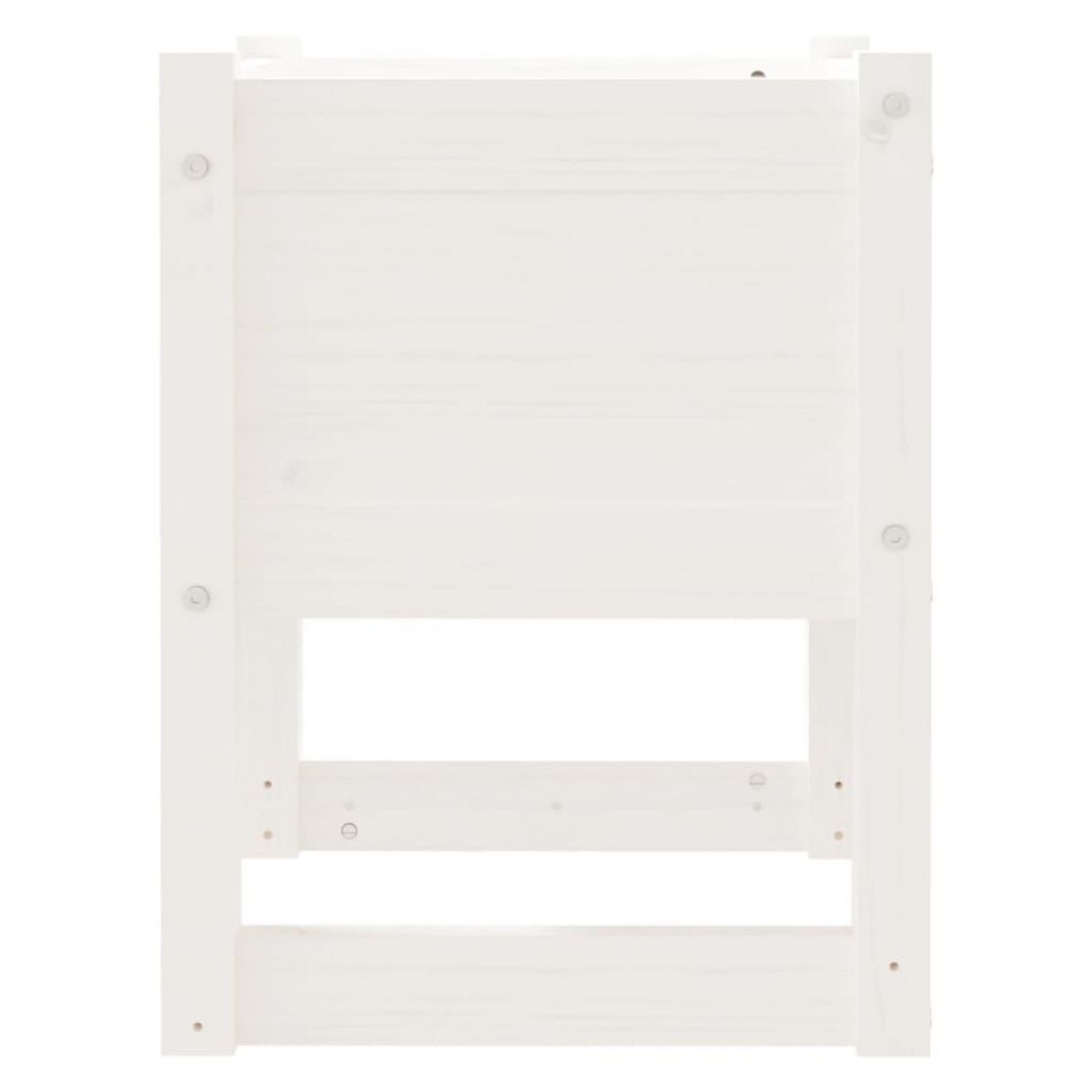 VIDAXL Jardiniere Blanc 40x40x52,5 cm Bois massif de pin