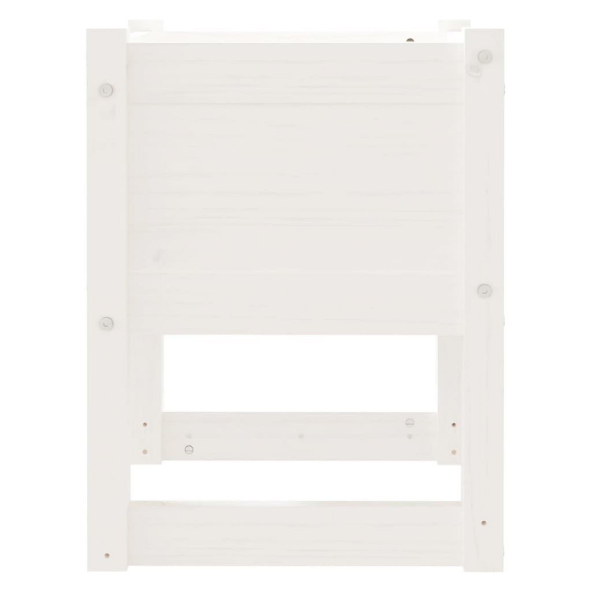 VIDAXL Jardiniere Blanc 40x40x52,5 cm Bois massif de pin