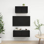Voir la diapositive 1 : VIDAXL Ensemble de meuble TV 2 pcs Noir Bois d'ingenierie