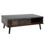 Voir la diapositive 1 : ATMOSPHERA Table basse design bois Asmar - L. 100 x H. 37 cm - Marron et noir