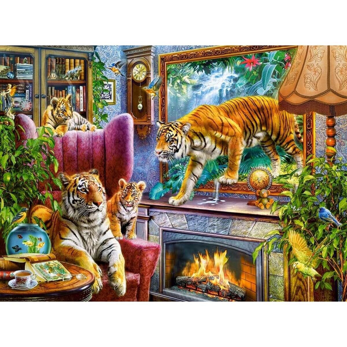 Castorland Puzzle 3000 pièces : Les Tigres prennent vie