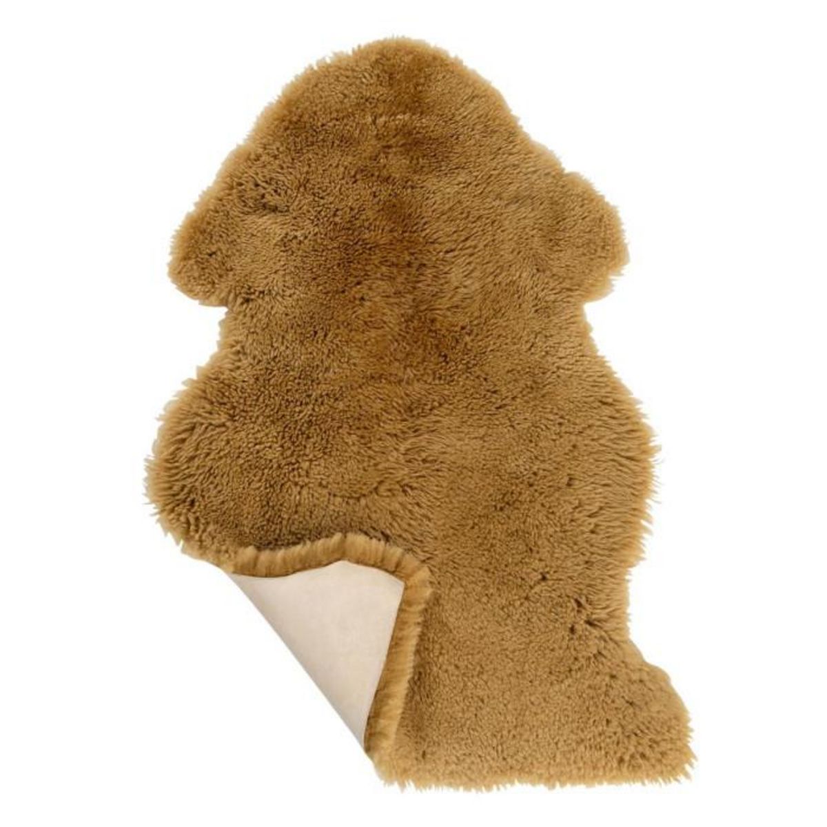 Paris Prix Tapis Déco  Peau de Mouton  50x80cm Ocre