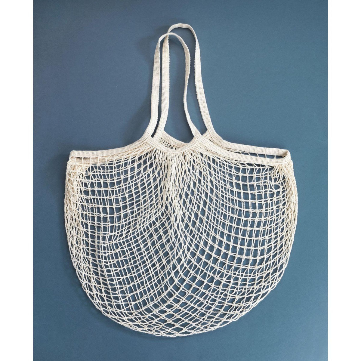 Wenko Sac de course filet en coton Natura - 12 L - Blanc