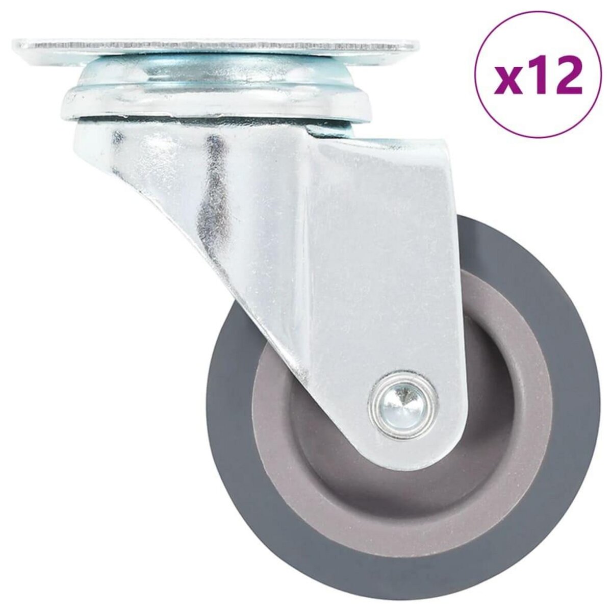 VIDAXL 12 pcs Roulettes pivotantes 50 mm