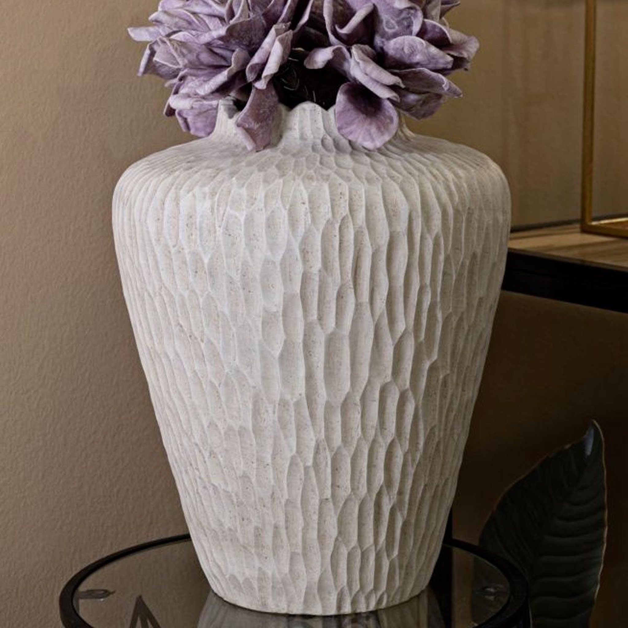Voir la diapositive 5 : Paris Prix Vase design  shade  40cm crème