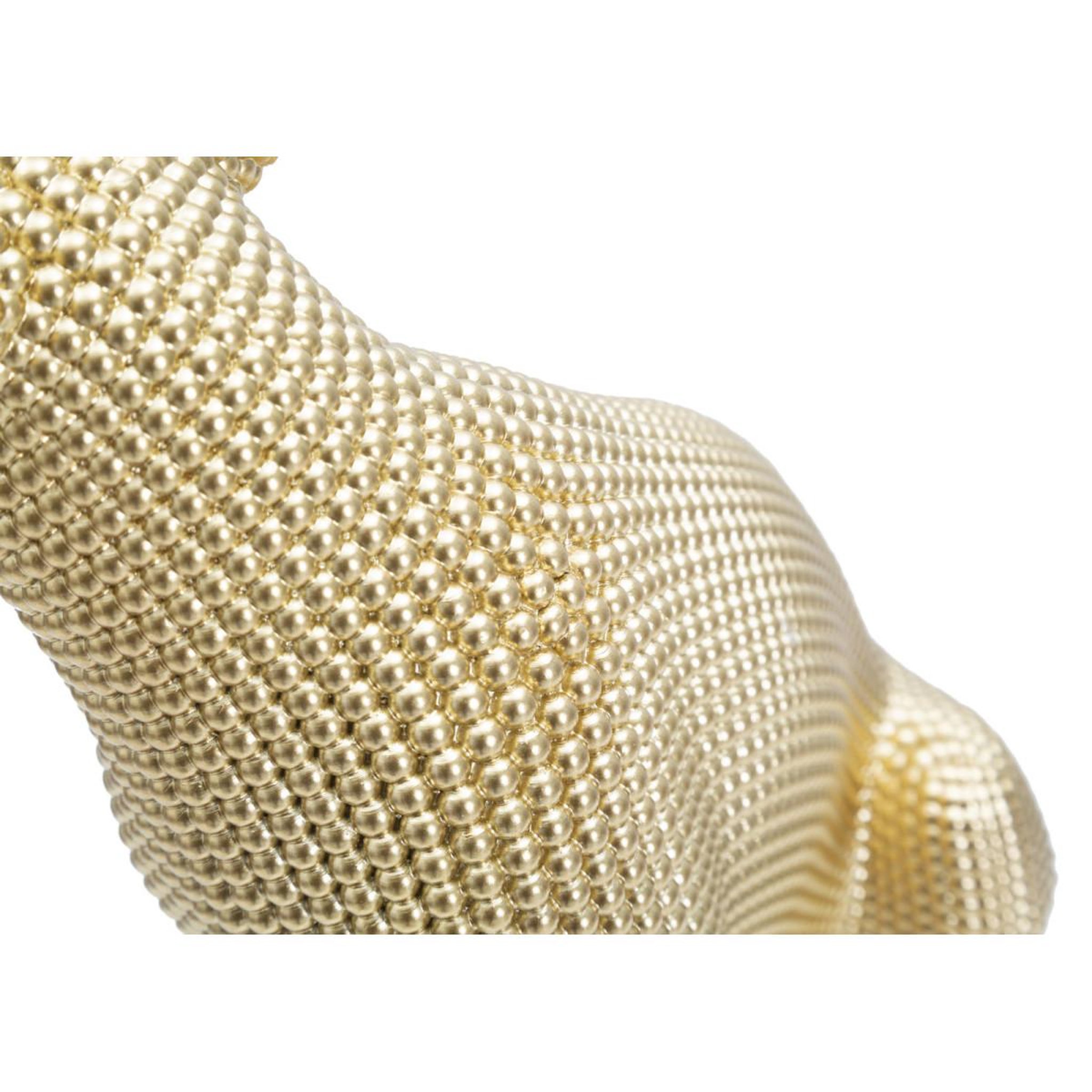 Voir la diapositive 4 : Paris Prix Statuette déco en résine  léopard  29cm or