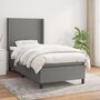 Voir la diapositive 1 : VIDAXL Sommier a lattes de lit avec matelas Gris fonce 80x200 cm Tissu