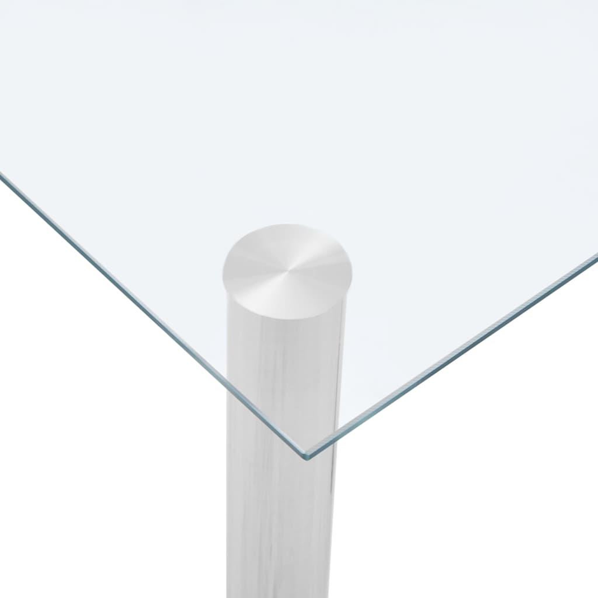 Voir la diapositive 4 : VIDAXL Table a manger transparent 120x60x75 cm verre trempe