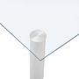 Voir la diapositive 4 : VIDAXL Table a manger Transparent 120x60x75 cm Verre trempe