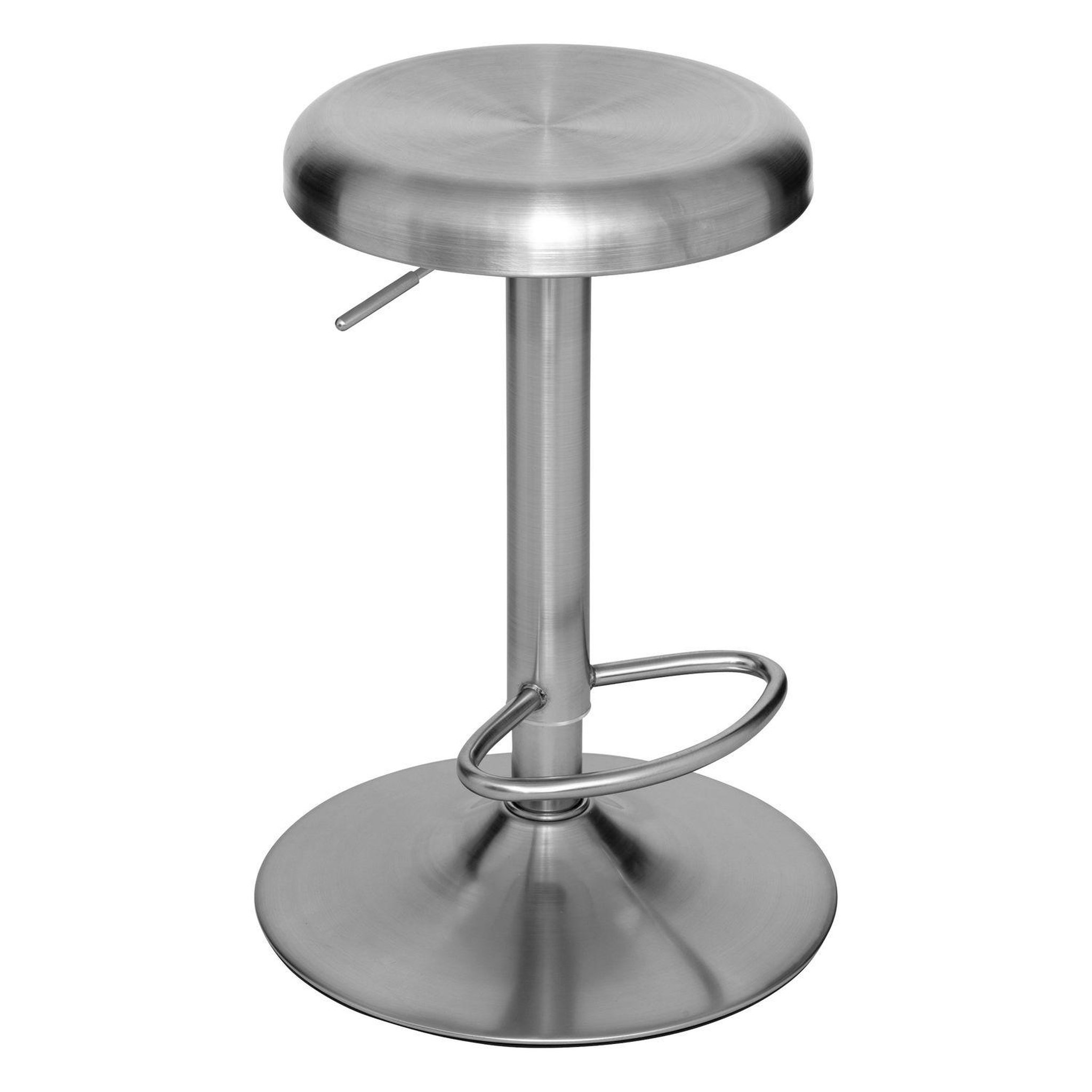 Voir la diapositive 6 : TOILINUX Lot de 2 tabourets en acier chromé isla - h. 75,5 cm - argent