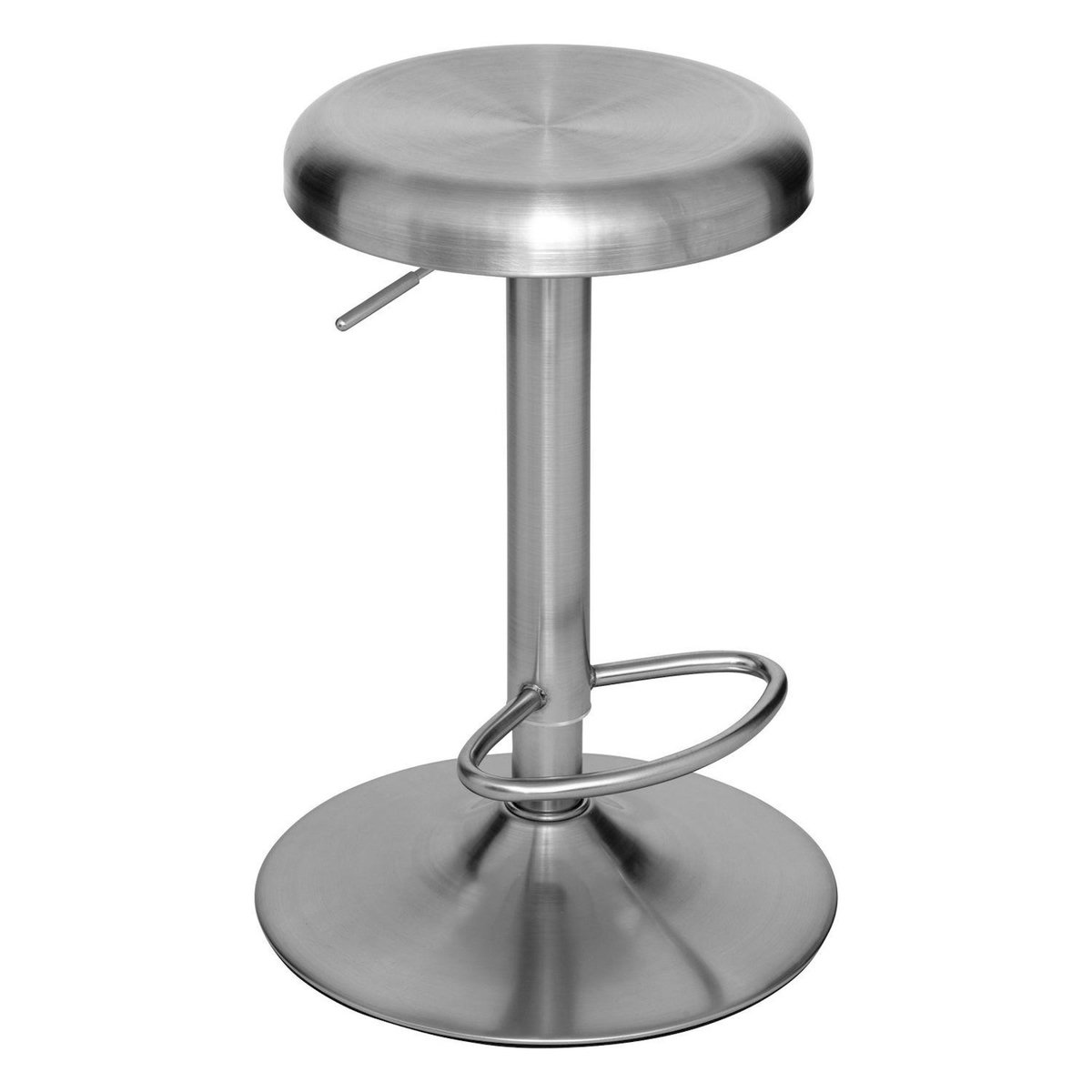 ATMOSPHERA Lot de 2 tabourets en acier chromé ISLA - H. 75,5 cm - Argent