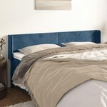 VIDAXL Tete de lit avec oreilles Bleu fonce 203x16x78/88 cm Velours