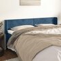 Voir la diapositive 1 : VIDAXL Tete de lit avec oreilles Bleu fonce 203x16x78/88 cm Velours